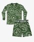 Band of Boys Green Squiggle Smile Winter Pjs