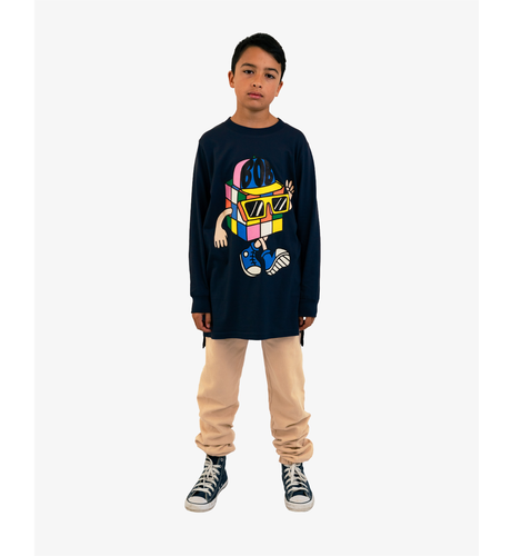 Band of Boys Navy Cube Boy L/S Tee