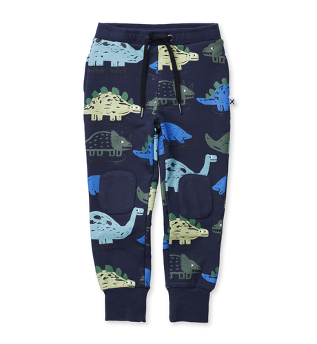 Minti Dino Rollers Furry Trackies - Dark Blue