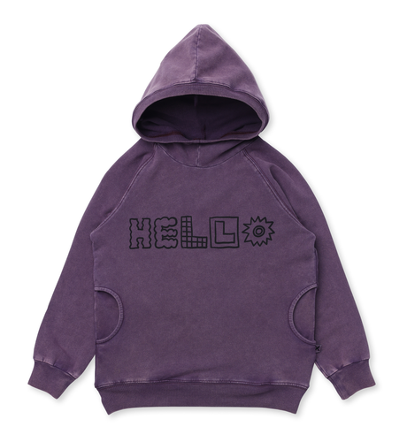 Minti Fancy Hello Hood - Muted Purple Wash