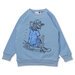 Minti Turbo Skeleton Furry Crew - Muted Blue