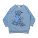 Minti Turbo Skeleton Furry Crew - Muted Blue