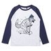 Minti Speedy Wolf Tee - White Marle/Dark Blue