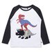 Minti Super Dinos Tee - White Marle/Black