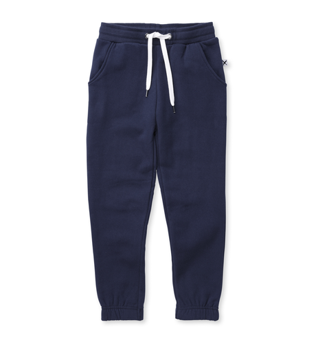 Minti Furry Gathered Cuff Trackies - Dark Blue