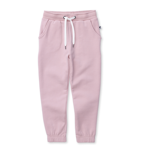 Minti Furry Gathered Cuff Trackies - Muted Pink