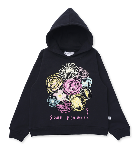 Minti Some Flowers Furry Hood - Black