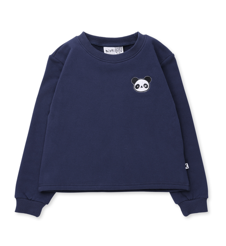 Minti Panda Patch Furry Crew - Dark Blue