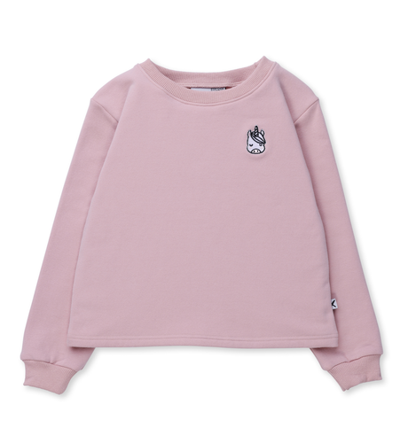 Minti Unicorn Patch Furry Crew - Muted Pink