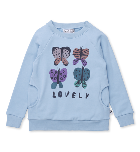 Minti Lovely Butterflies Furry Crew - Aqua