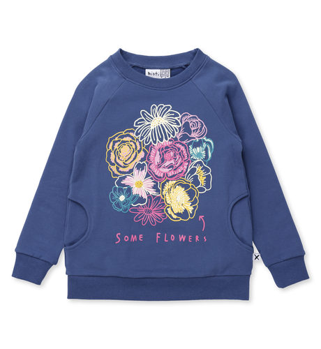 Minti Some Flowers Furry Crew - Navy