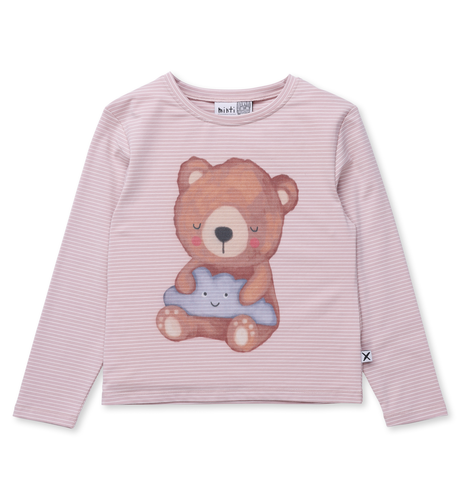 Minti Dreamy Teddy Tee - Ballet Stripe