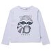 Minti Painted Raccoon Tee - Blue Marle Stripe