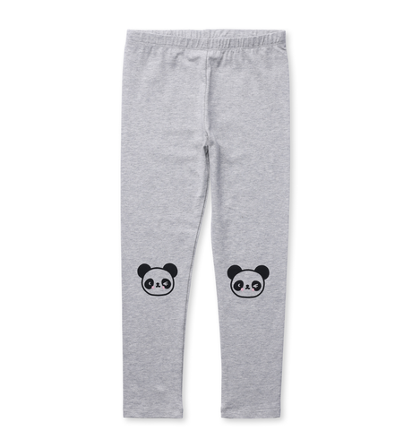 Minti Panda Tights - Grey Marle