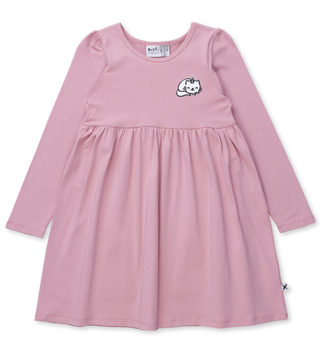 Minti Sleepy Unicat Patch Dress - Pink