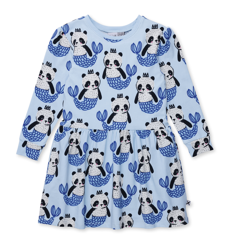 Minti Mer-Panda Dress - Blue