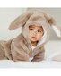 Fox & Finch Latte Faux Fur Bunny Onesie