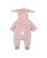 Fox & Finch Soft Pink Faux Fur Bunny Onesie