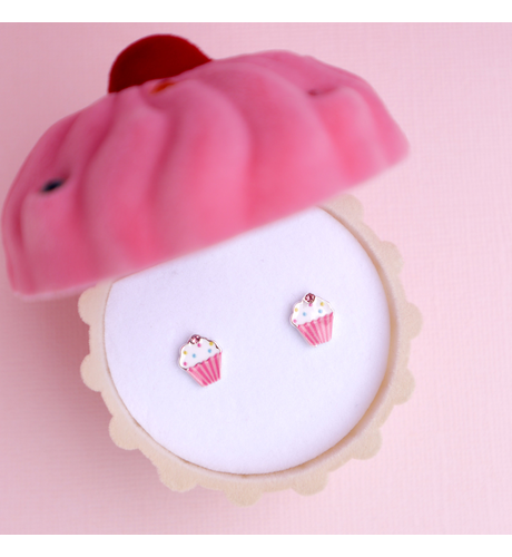 Lauren Hinkley Cupcake Earrings in Velvet Cupcake Box