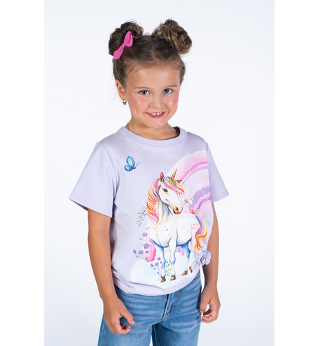 Rock Your Kid Unicorn Lilac S/S T-Shirt