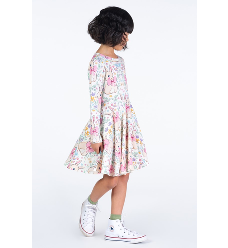 Rock Your Kid Bunny L/S Waisted Dress