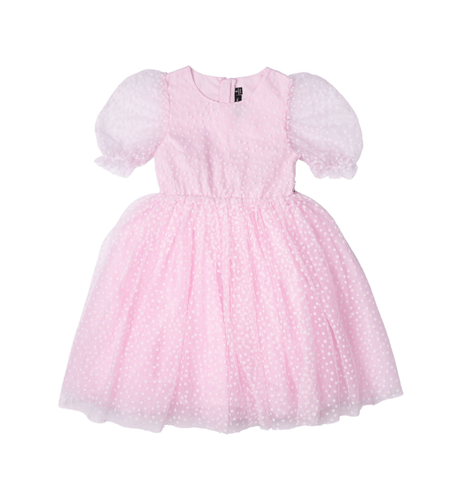 Rock Your Kid Pink Polka Dot S/S Party Dress