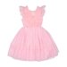 Rock Your Kid Pink Heart Tulle S/S Party Dress