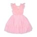 Rock Your Kid Pink Heart Tulle S/S Party Dress