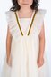 Rock Your Kid Cream Butterfly S/S Tulle Dress