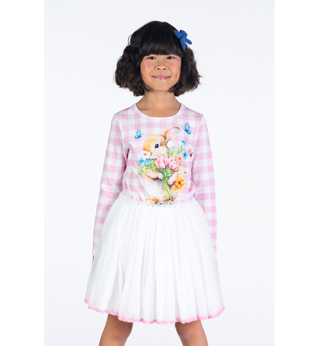Rock Your Kid Bunny Bouquet L/S Circus Dress