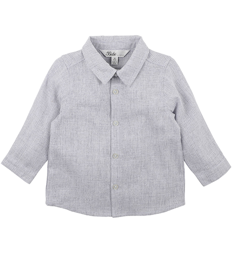 Bebe Albert L/S Blue Check Baby Shirt