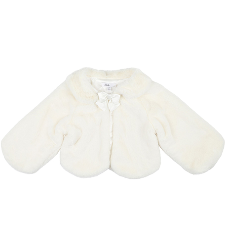 Bebe Faux Fur Petal Jacket - Ivory