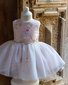 Bebe Embroidered Tutu Baby Dress - Peach