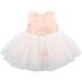 Bebe Embroidered Tutu Baby Dress - Peach