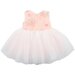 Bebe Embroidered Tutu Baby Dress - Peach