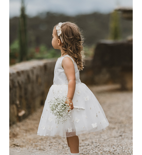 Bebe Butterfly Baby Tutu Dress - Ivory