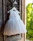 Bebe Embroidered Organza Baby Dress - Ivory