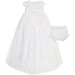 Bebe Open Back Christening Dress - Ivory