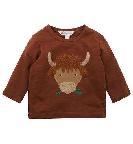 Bebe Scout Moo L/S Baby Tee