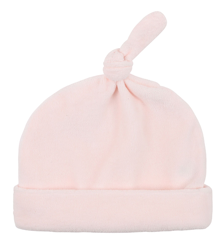 Bebe Coco Velour Beanie - Pale Pink