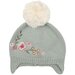 Bebe Esme Embroidered Beanie - Sage Green