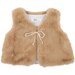 Bebe Faye Faux Fur Baby Vest - Natural