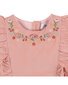 Bebe Faye Embroidered Cord Dress - Soft Peach