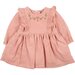 Bebe Faye Embroidered Cord Baby Dress - Soft Peach