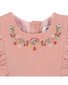 Bebe Faye Embroidered Cord Baby Dress - Soft Peach