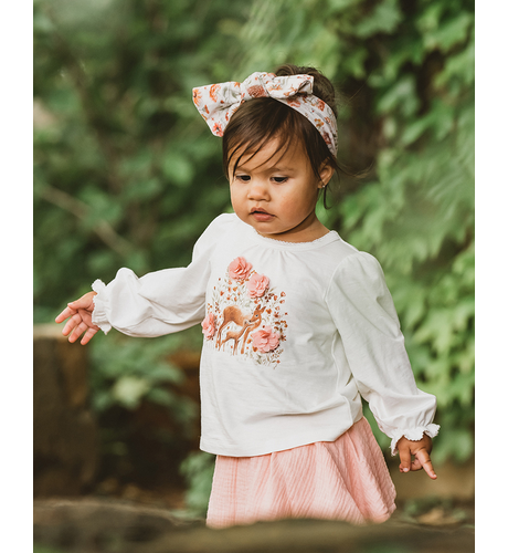 Bebe Faye L/S Baby Tee - Cloud