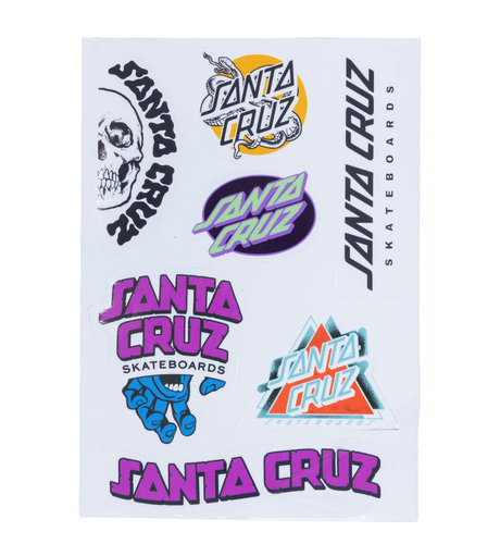Santa Cruz Multi Logo Sticker Sheet