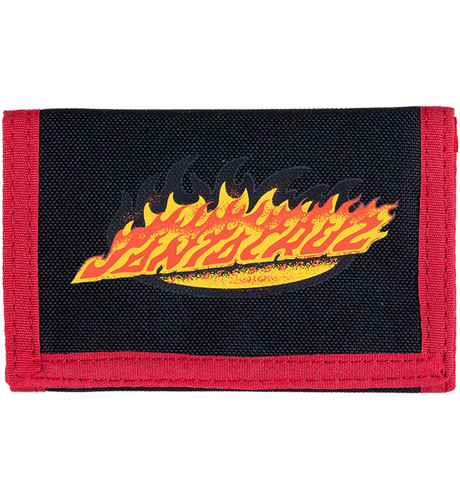 Santa Cruz Ultimate Flame Strip Wallet - Washed Black