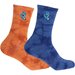 Santa Cruz Screaming Hand Sock 2pk (Youth 2-8) - Ginger/Dk Blue Tie Dye