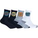 Santa Cruz Other Dot Crew Sock 4pk (Youth 2-8) - Blk/Wht/Gmarle